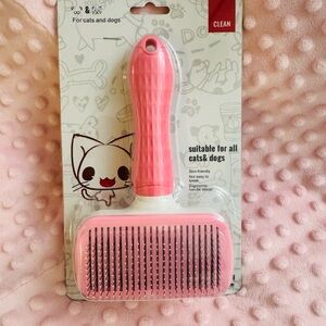 Pink Pet Grooming Brush for dogs and cats